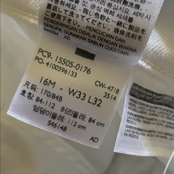 Levi's Strauss & Co 505 “red tab” straight white denim jeans size 16M - Picture 6 of 6